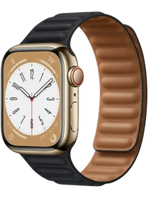 Apple Watch 8 41 мм Сталь, Кожа, Золотой, Тёмно-серый