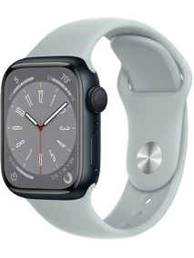 Apple Watch 8 41 мм Алюминий, Силикон, Тёмная ночь, Суккулент