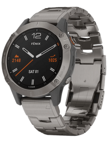 Garmin Fenix 6X Pro Solar (Титановый DLC/Оранжевый титановый)