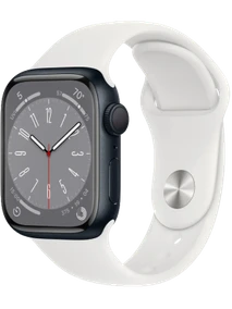 Apple Watch 8 41 мм Алюминий, Силикон, Тёмная ночь, Белый