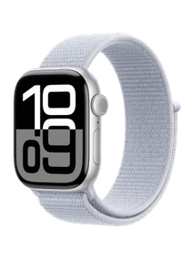 Apple Watch 10, 46 mm, Silver Aluminium, Blue Sport Loop, S/M