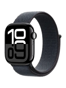 Apple Watch 10, 42 mm, Black Aluminium, Black Sport Loop, S/M