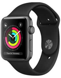 Apple Watch Series 3 Wi-Fi 38 мм Алюминий Серый Космос/Чёрный MQKV2/MFT02