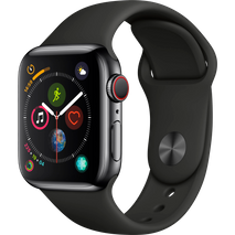 Apple Watch Series 4 LTE 40 мм Сталь чёрный космос/Чёрный MTUN2