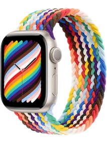 Apple Watch 8 45 мм Алюминий, Силикон/Ткань, Сияющая звезда, Радужный