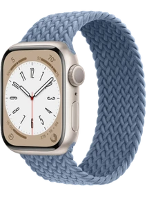 Apple Watch 8 45 мм Алюминий, Силикон/Ткань, Сияющая звезда, Сланцево-синий