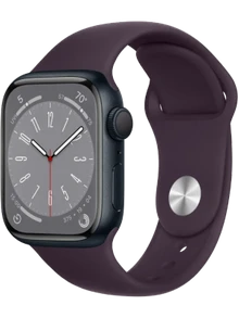 Apple Watch 8 41 мм Алюминий, Силикон, Тёмная ночь, Бузина