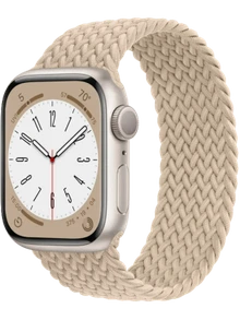 Apple Watch 8 45 мм Алюминий, Силикон/Ткань, Сияющая звезда, Бежевый