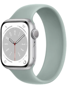 Apple Watch 8 41 мм Алюминий, Силикон, Серебристый, Суккулент