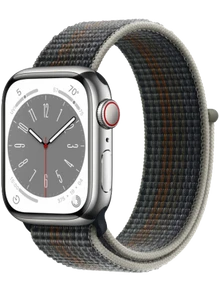 Apple Watch 8 45 мм Сталь, Нейлон, Серебристый, Тёмно-серый