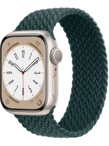 Apple Watch 8 45 мм Алюминий, Силикон/Ткань, Сияющая звезда, Тропический лес