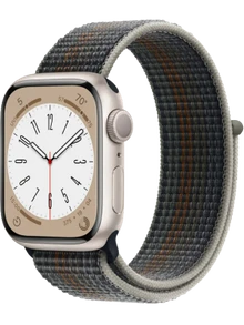Apple Watch 8 41 мм Алюминий, Нейлон, Сияющая звезда, Тёмно-серый