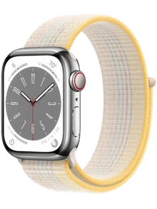 Apple Watch 8 45 мм Сталь, Нейлон, Серебристый, Сияющая звезда