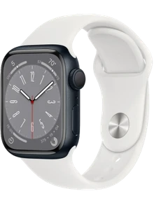 Apple Watch 8 41 мм Алюминий, Силикон, Тёмная ночь, Белый