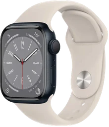 Apple Watch 8 41 мм Алюминий, Силикон, Тёмная ночь, Сияющая звезда