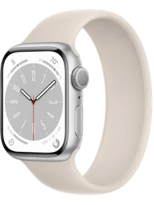 Apple Watch 8 45 мм Алюминий, Силикон, Серебристый, Сияющая звезда
