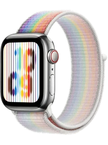 Apple Watch 8 45 мм Сталь, Нейлон, Серебристый, Радужный