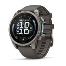 Garmin Fenix 9 - 47mm, Titanium with Pebble Gray Silicone Band