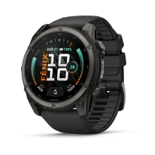 Garmin Fenix 9 - 51mm, Carbon Gray DLC Titanium with Black Silicone Band