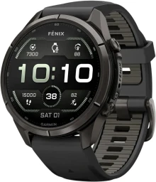 Garmin Fenix 9 Pro 43 мм (темно-серый, черный силиконовый ремешок) Garmin Fenix 9 Pro 43 мм (темно-серый, черный силиконовый ремешок)