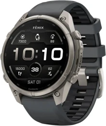 Garmin Fenix 9 Pro 47 мм (титановый, черный силиконовый ремешок) Garmin Fenix 9 Pro 47 мм (титановый, черный силиконовый ремешок)