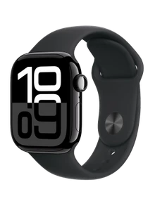 Apple Watch 10, 42 mm, Black Aluminium, Black Sport Band, S/M