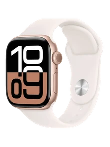 Apple Watch 10, 42 mm, Rose Gold Aluminium, Light pink Sport Band, M/L