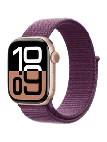 Apple Watch 10, 42 mm, Rose Gold Aluminium, Plum Sport Loop