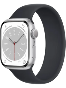 Apple Watch 8 45 мм Алюминий, Силикон, Серебристый, Тёмно-серый
