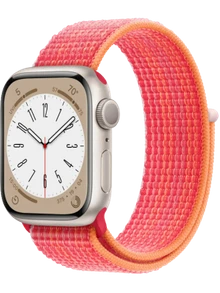 Apple Watch 8 41 мм Алюминий, Нейлон, Сияющая звезда, Красный