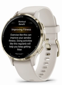 Garmin Venu 3S Слоновая кость, с силиконовым ремешком