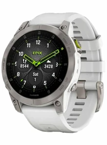 Garmin Epix Sapphire Gen 2 (серебристый титан/белый)
