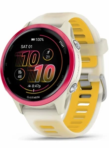 Garmin Forerunner 570 - 42mm Raspberry Aluminum with Translucent Bone/Mango Band