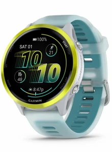 Garmin Forerunner 570 - 47mm Amp Yellow Aluminum with Translucent Whitestone/Turquoise Band
