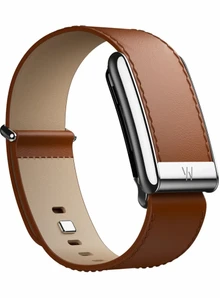 Кожаный люксовый ремешок для Whoop 5.0 LeatherLuxe Straight Band Chestnut/Cream with Titanium (S)