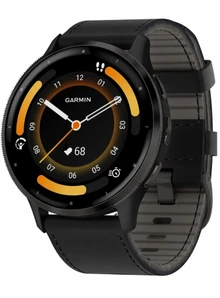 Garmin Venu 3 Чёрный, с кожаным ремешком