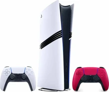Sony PlayStation 5 Pro (2 геймпада, белый/космический красный)