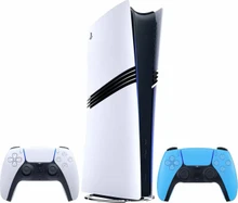Sony PlayStation 5 Pro (2 геймпада, белый/звездный синий)
