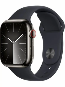 Watch 9 GPS, 41mm Graphite Stainless steel, Midnight Sport Band