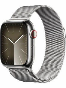 Watch 9 GPS, 41mm Silver Stainless steel, Silver Milanese Loop