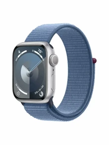 Watch 9 GPS, 41mm Silver Aluminium, Storm Blue Sport Loop