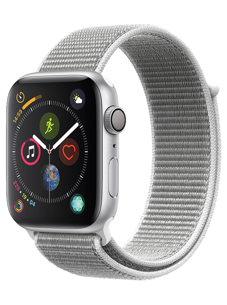Apple Watch Series 4 LTE 40 мм Алюминий Серебристый/Нейлон белая ракушка MTUF2