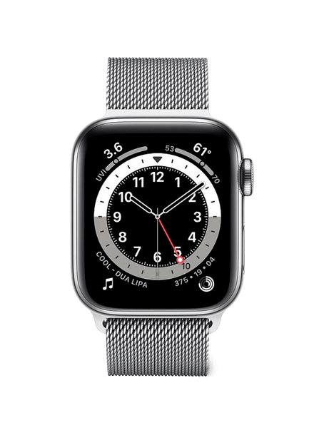 Apple Watch Series 6 LTE 44 мм Сталь серебристый / Миланский серебристый M09E3