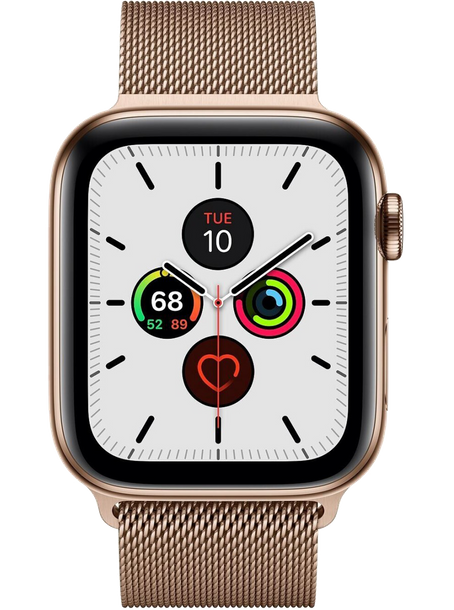 Apple Watch Series 5 LTE 44 мм Сталь золотистый/Миланский золотой MWW62
