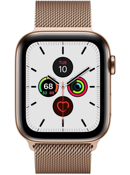 Apple Watch Series 4 LTE 44 мм Сталь золотистый/Миланский золотой MTV82