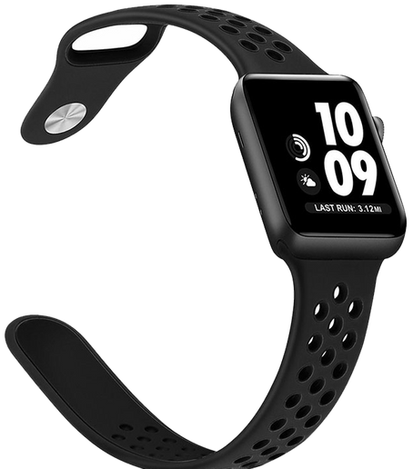 Apple Watch Series 3 Nike 42 мм Алюминий Серый Космос/Антрацитовый чёрный MTF42