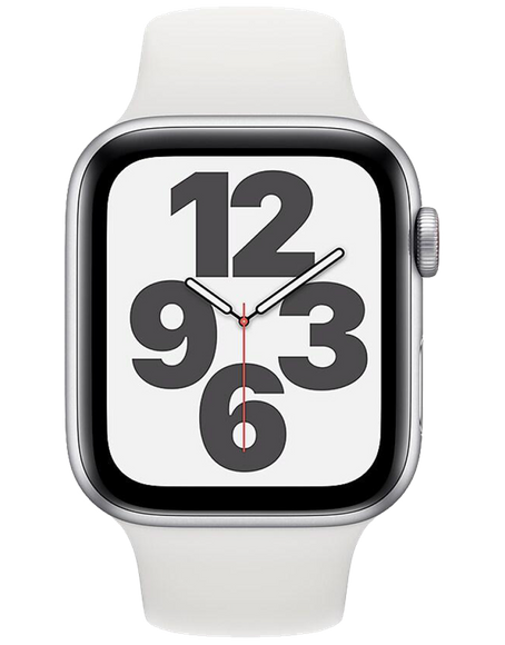 Apple Watch SE 44 мм Алюминий Серебристый/Белый MYDQ2RU-A