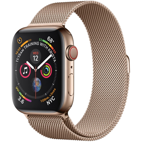 Apple Watch Series 4 LTE 40 мм Сталь золотистый/Миланский золотой MTUT2