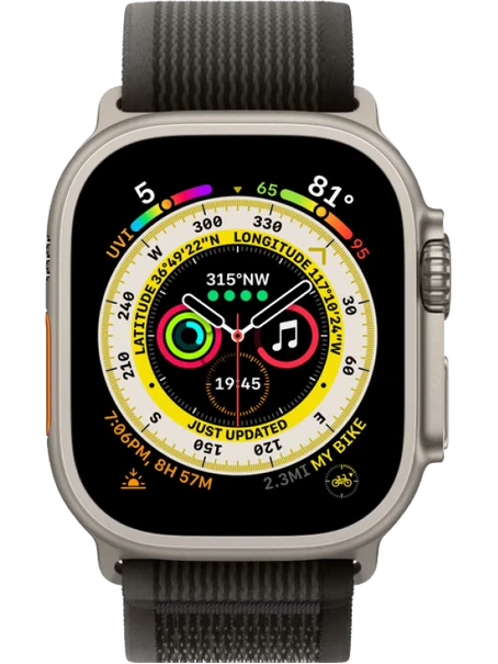 Apple Watch Ultra 130-180 мм Нейлон Чёрно-серый