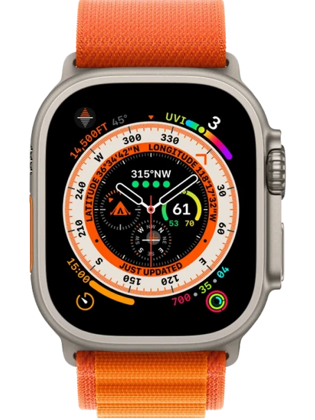 Apple Watch Ultra 145-190 мм Ткань Оранжевый